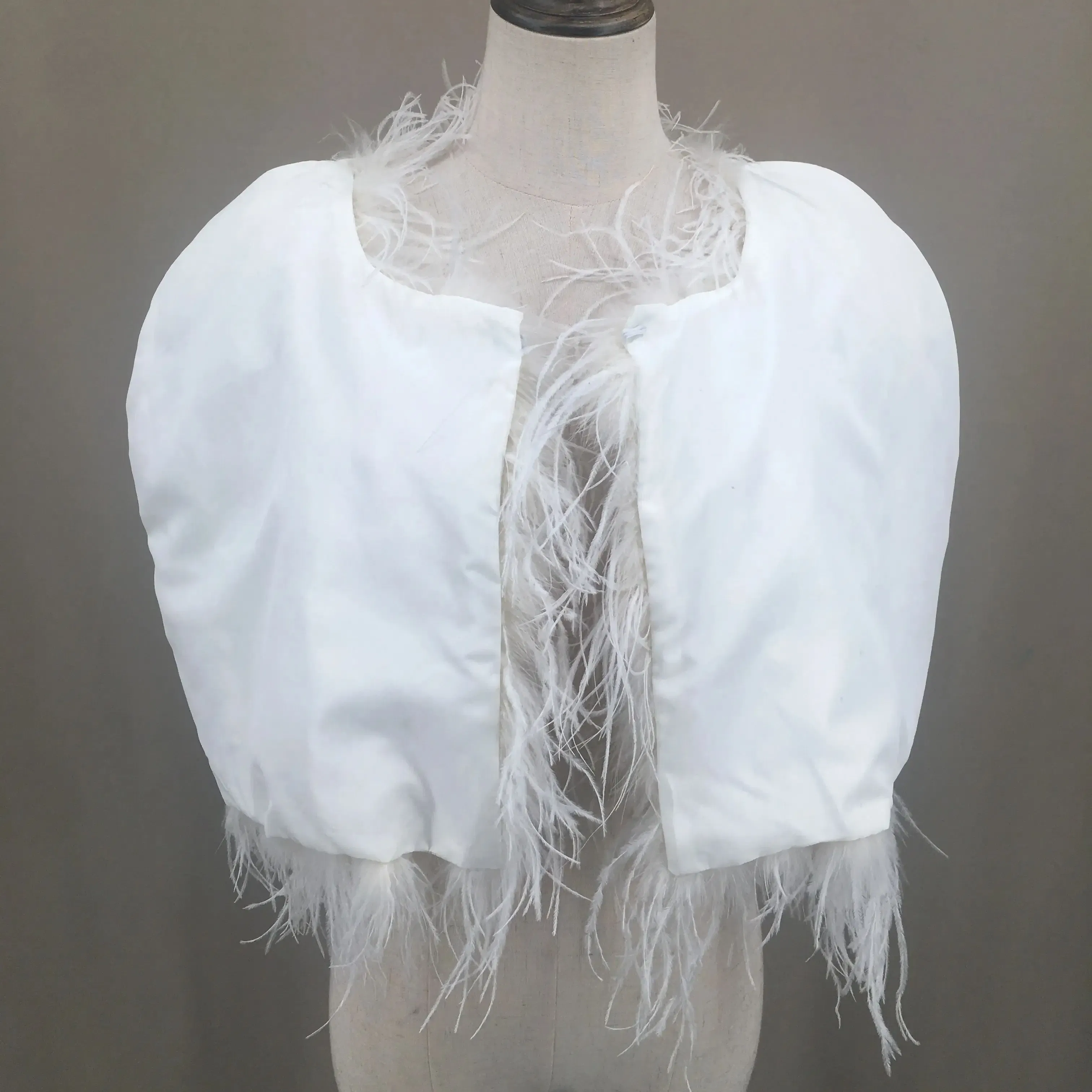 Natural Ostrich Feather Shawl, Cape Stole for Dinner, Wedding, Concert Party, Furry,  Pink, Purple
