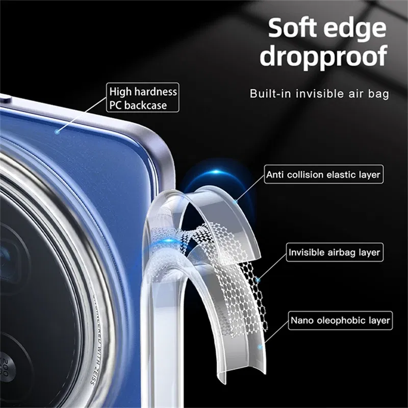 Color: black, Material: aluminum - Magnetic Case For Vivo X200 Pro Case MagSafe Transparent Phone Cover For Vivo X200Pro Mini 5G Protect Shell Shockproof Bumper
