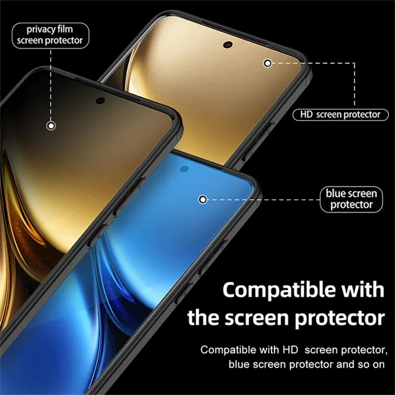 Color: black, Material: aluminum - Magnetic Case For Vivo X200 Pro Case MagSafe Transparent Phone Cover For Vivo X200Pro Mini 5G Protect Shell Shockproof Bumper