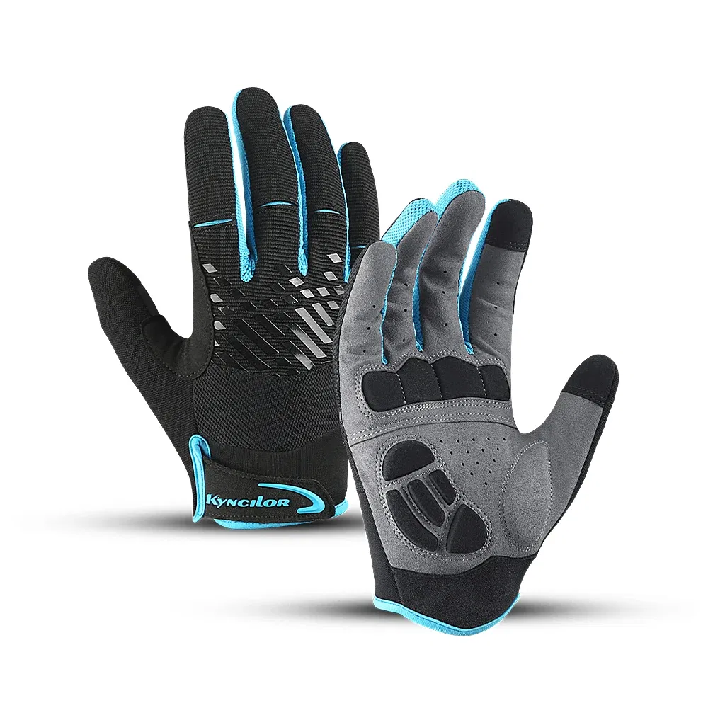Color: WHITE, Size: M, Ships From: CHINA - Touch Screen Full Half Fingers Gel Breathable Sports Cycling Gloves MTB Road Bike Riding Racing Women Men Bicycle Gloves