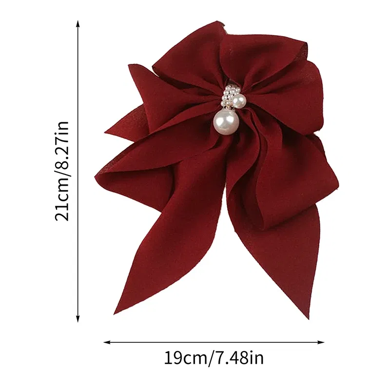 Color: black - Women Girls Wild Big Large Hair Band Trendy Hairpin Casual Hair Clip Cute Ribbon Bow Ladies accessories Big Bow Barrette