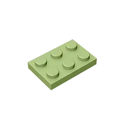 Color: tan - Gobricks GDS-510 Plate 2 x 3 compatible with lego 3021 pieces of children's DIY building block Particles Plate DIY