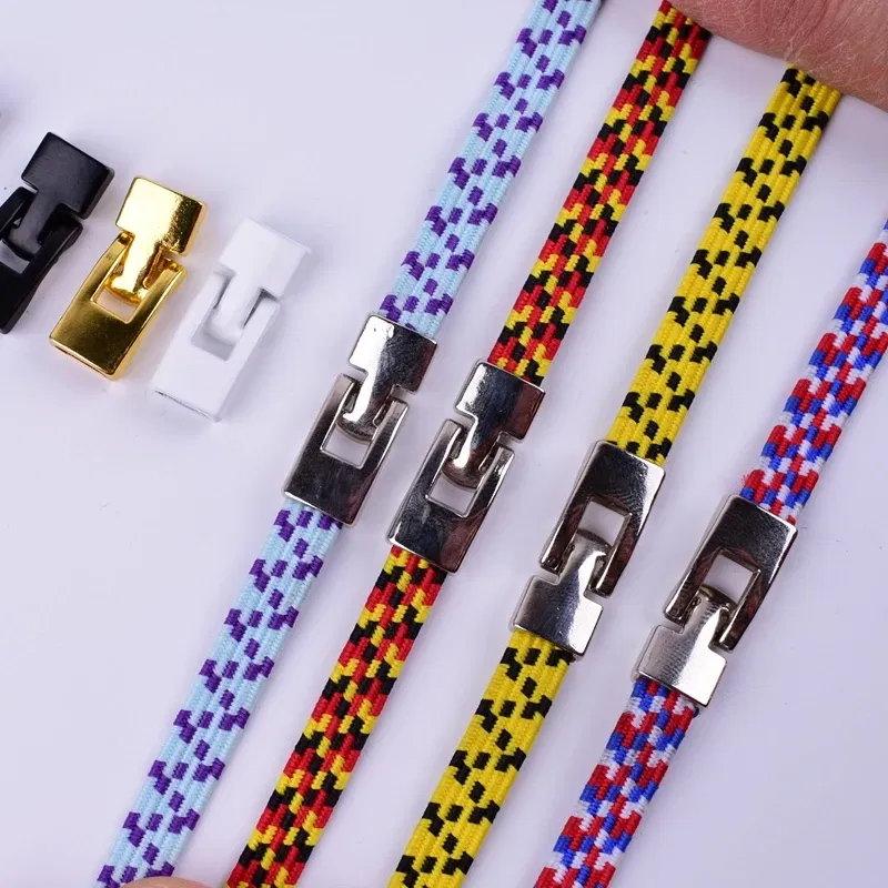 No Tie Shoelace Buckle Shoelaces Metal Buckle for Men Women Kids Sneakers Aluminum Capsules Lock Kits Shoe Laces Accessories 4ps