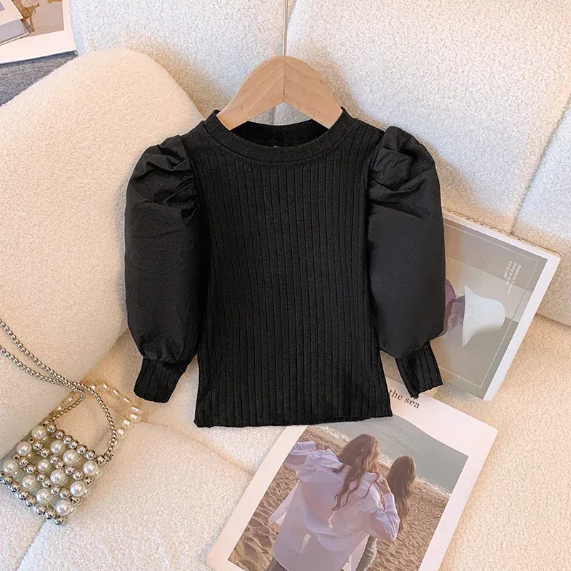Color: Blue, Kid Size: 4T - Girls White Long Sleeve T-shirt Shirt Princess Shirt for Tddler Girl Sweet Pullover Casual Shirt Children Tops Pullover