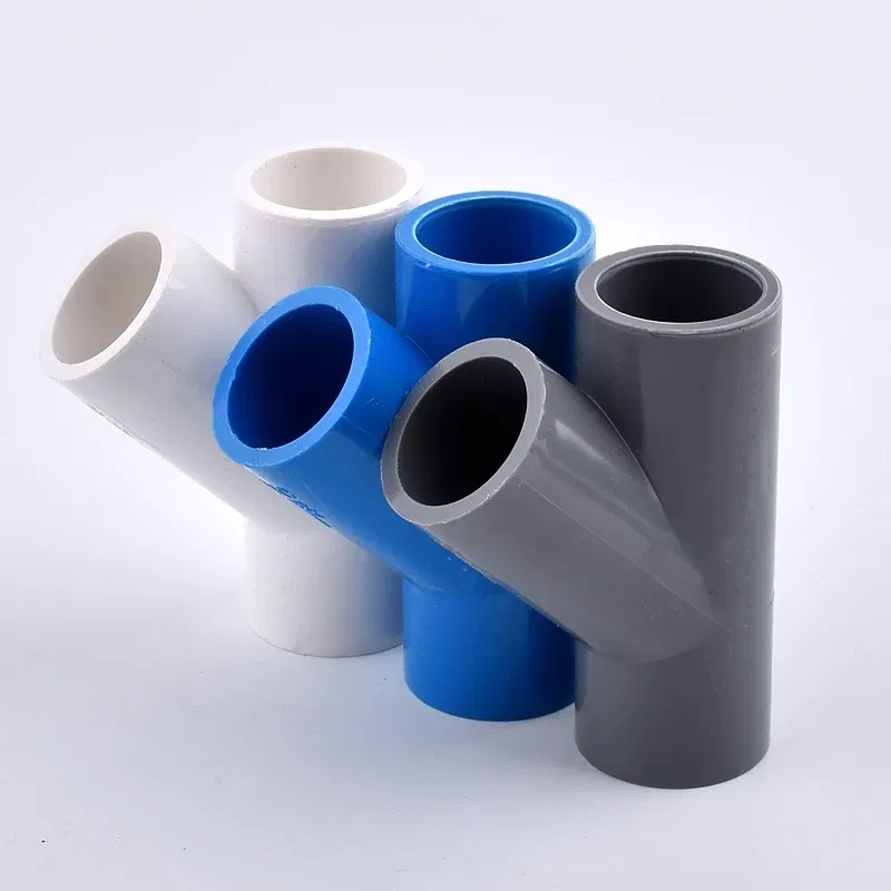 Color: grey, Diameter: 3/8'' - 1~10PCS I.D 20/25/32/40mm  PVC Oblique Tee 45 Degree Connector Garden Irrigation Aquarium Fish Tank Watering Fittings Joint