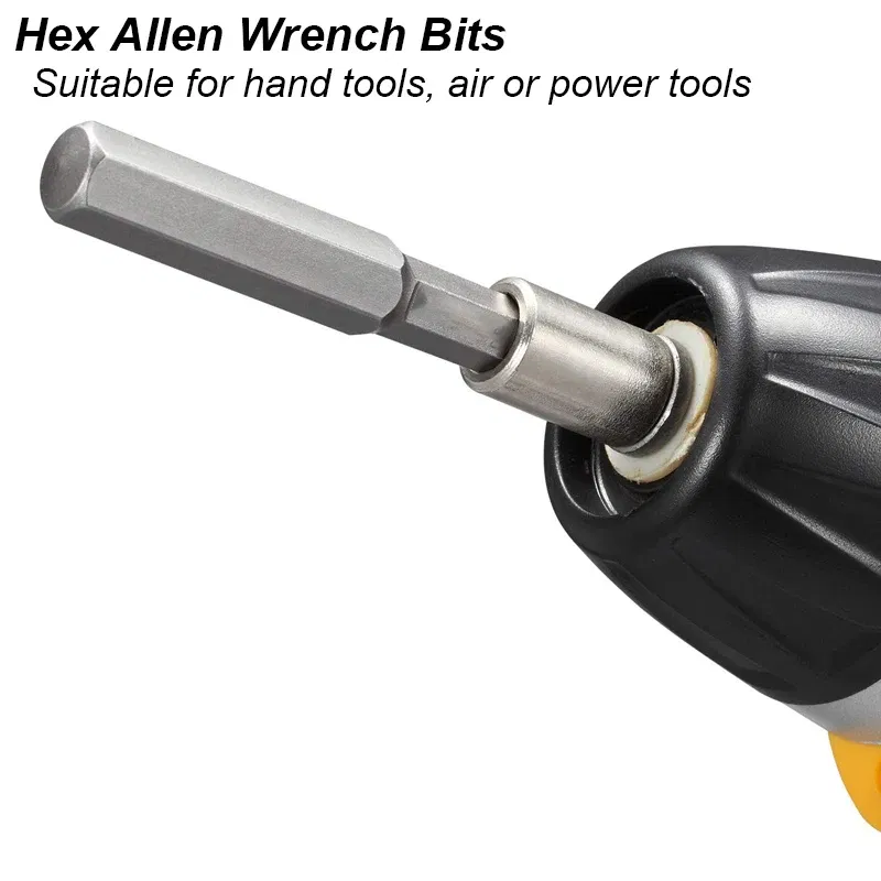 Color: SKY BLUE - Hex Allen Wrench Bit Set Metric Imperial SAE Screwdriver Electric Power Drill Adapter Driver Key Socket Security Magnetic Tip