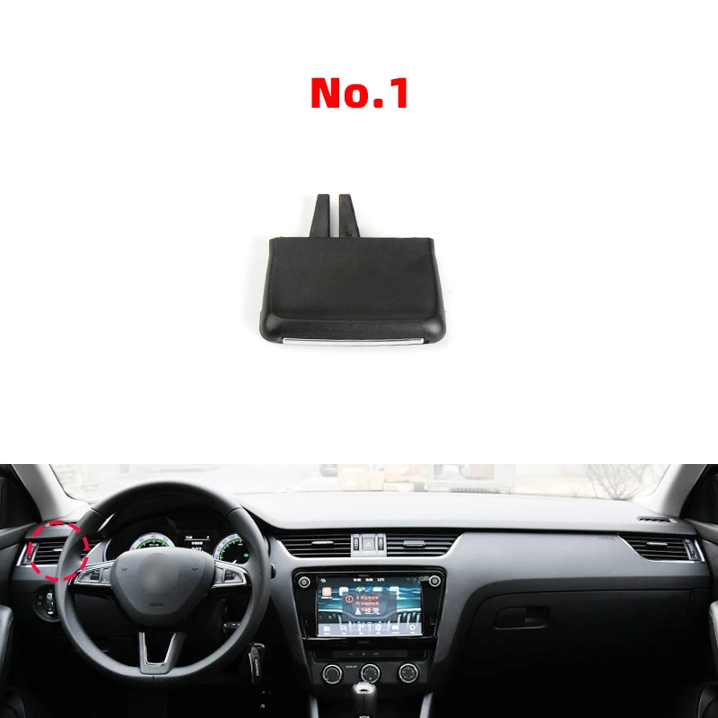 Color Name: Orange - New Adjustment Plectrum Knob Dash Air Vent Grill Pick Trim Silde Cilp For Skoda Octavia 3 MK3 A7 2018 2019 2020 2015 2016 2017