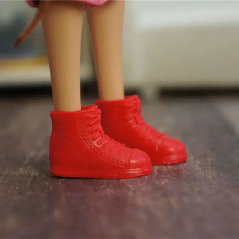 Color: Brown - 30CM Doll Shoes Fashion Female High Heels Hollowed Roman Sandals Casual Shoes Sneakers For 1/6 Bjd Dolls Accessories Kids Toys