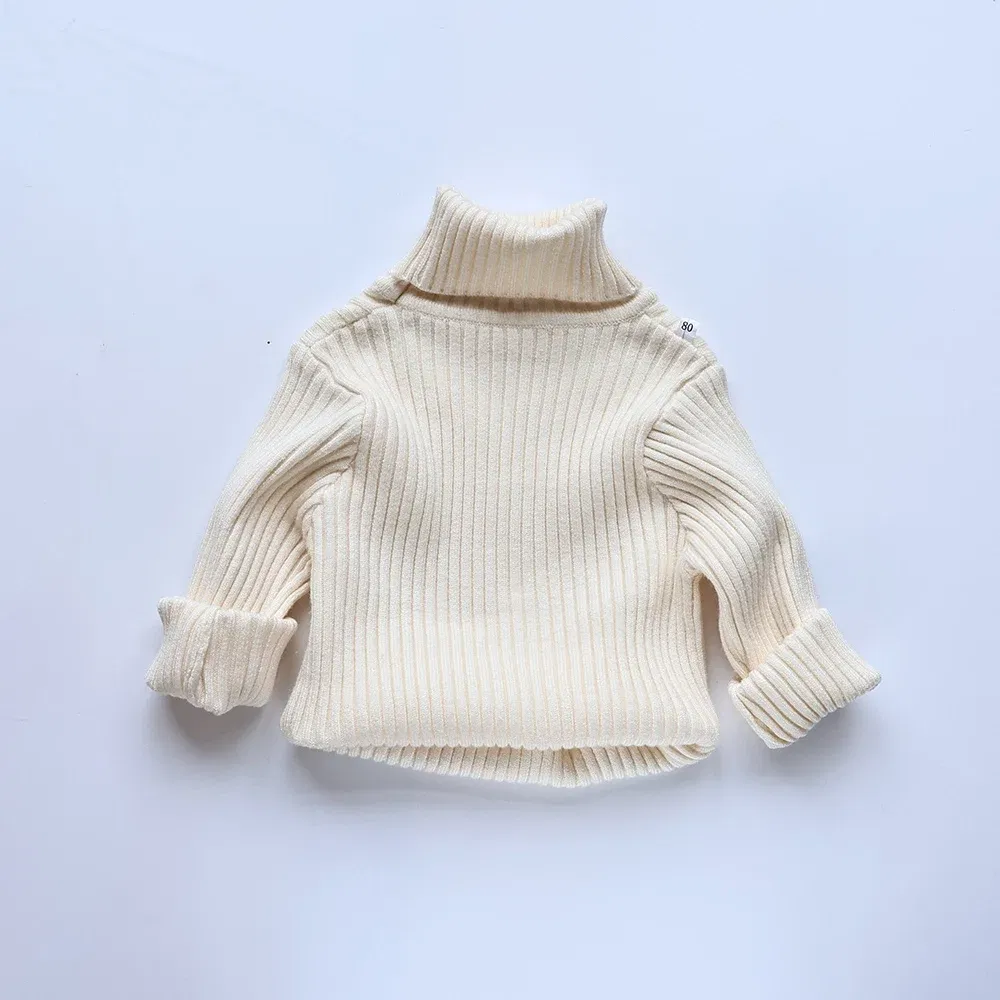 Color: Blue, Kid Size: 4T - MILANCEL Autumn Soft Tight Unisex Kids Knitwear Sweaters Solid Multi Color Girls Sweater Brief Boys Pullover Turtleneck Outwear