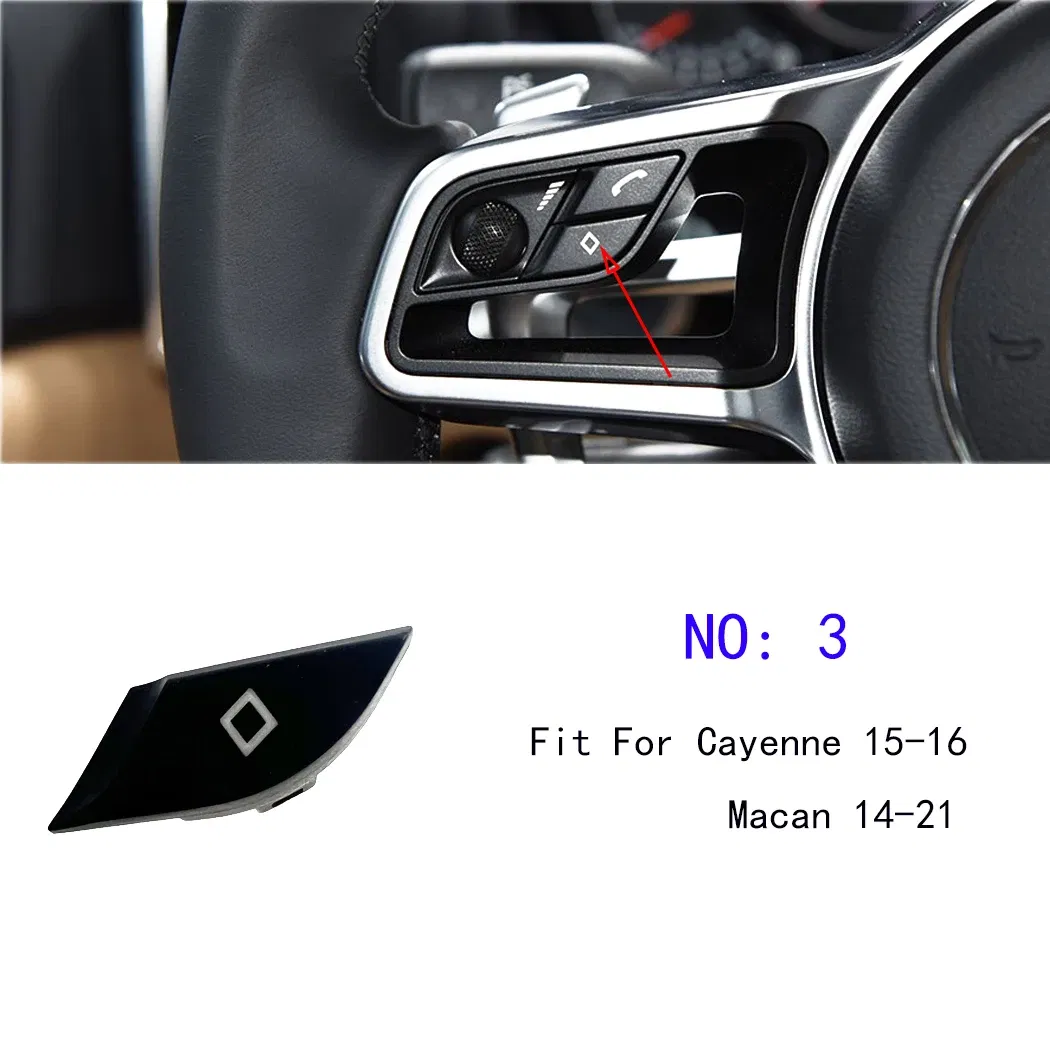 Color: Yellow - ESIRSUN Steering Wheel Multi-function Button Volume Adjustment Phone Switch Button For Porsche 2015-16 Cayenne 2014-21 Macan