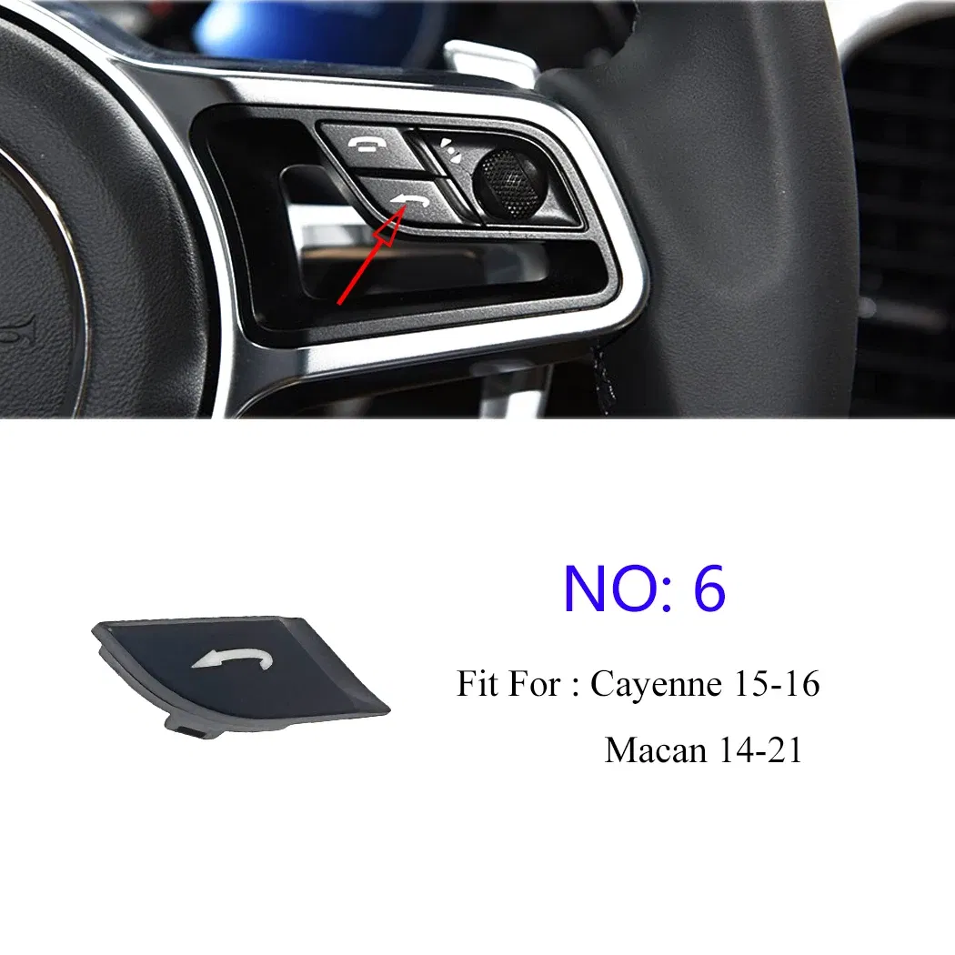 Color: Yellow - ESIRSUN Steering Wheel Multi-function Button Volume Adjustment Phone Switch Button For Porsche 2015-16 Cayenne 2014-21 Macan