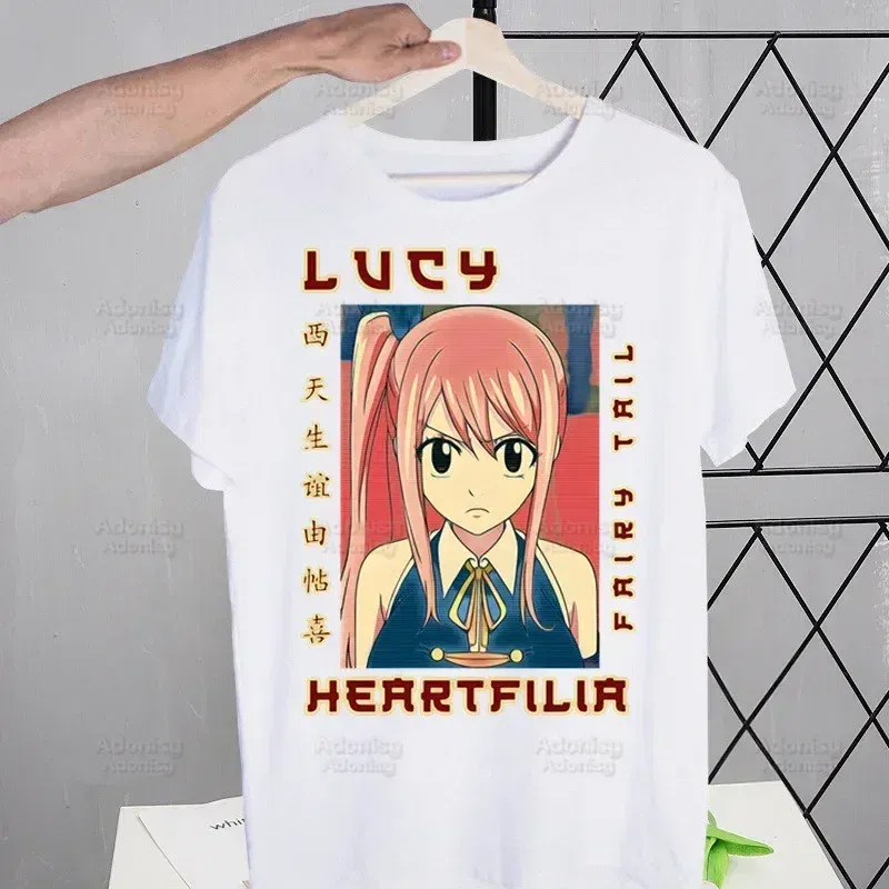 Color: green, Size: XXL - Anime Fairy Tail Cartoon Natsu Erza Gray Lucy T-shirts Summer Men/Women Hip Hop Tshirt Streetwear t shirts Short Sleeve Tops