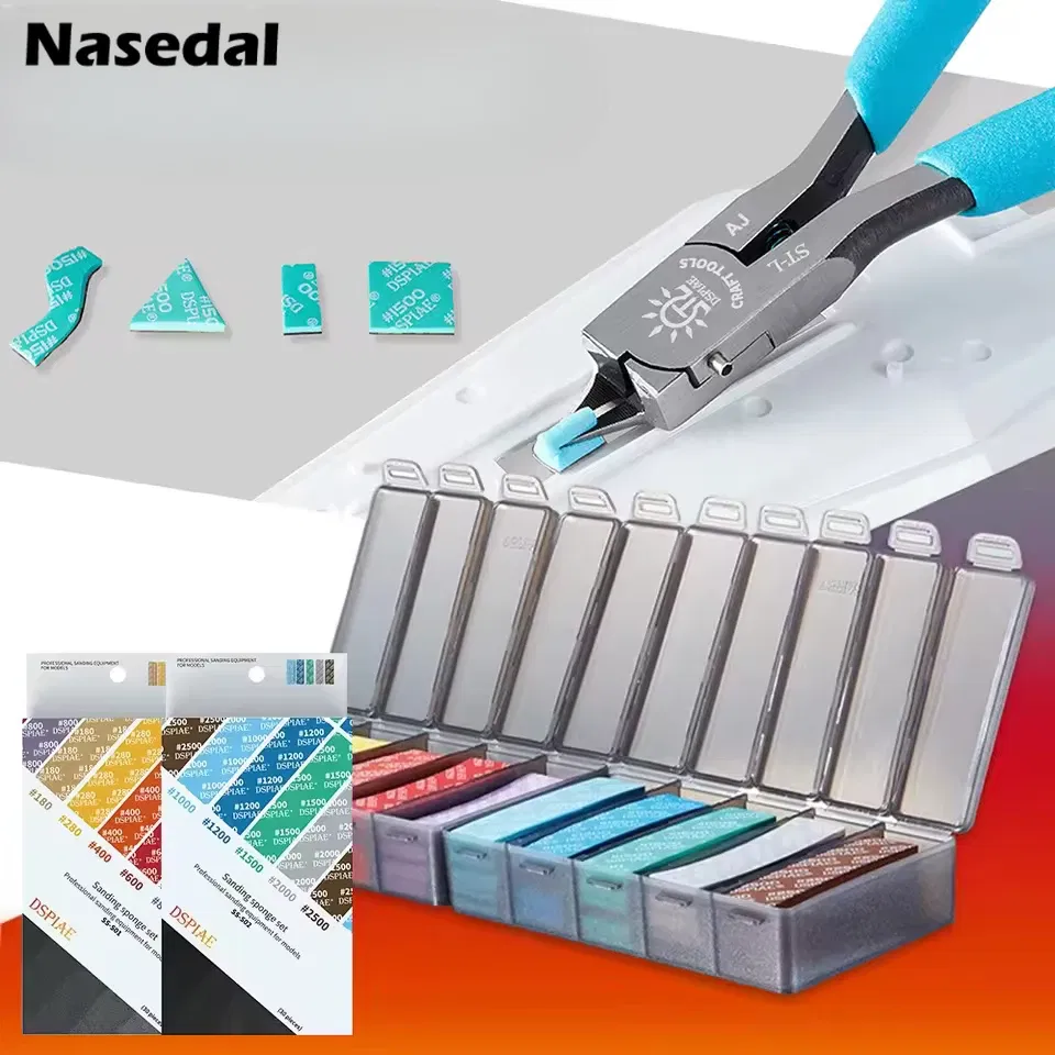 Color: Yellow - DSPIAE SS-S01 SS-S02 Model Sponge Sandpaper Combo Set for Gundam  Model Making Tool Grinding Polishing Sanding Paper DIY Craft