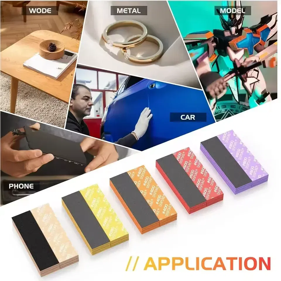 Color: Yellow - DSPIAE SS-S01 SS-S02 Model Sponge Sandpaper Combo Set for Gundam  Model Making Tool Grinding Polishing Sanding Paper DIY Craft