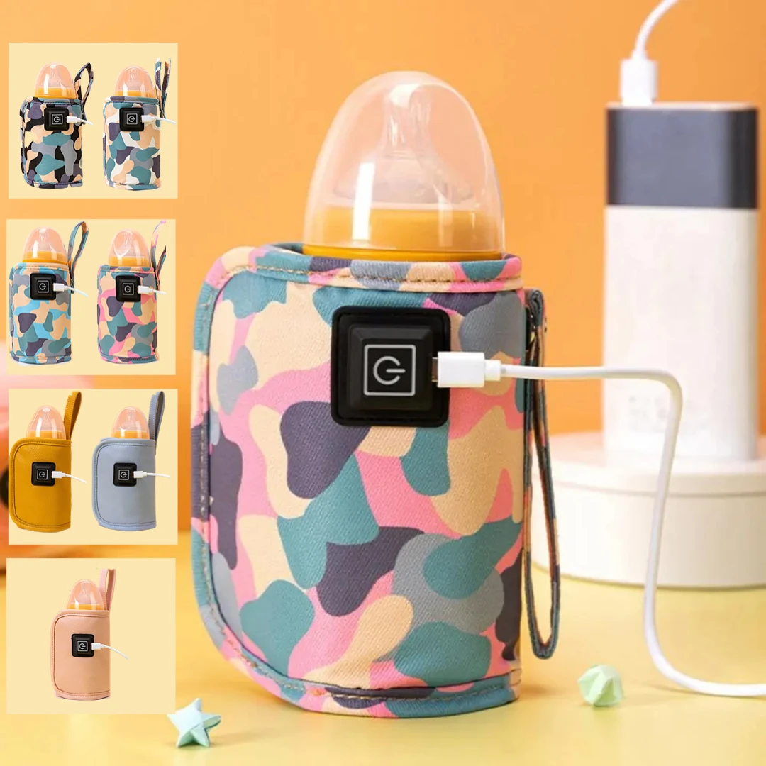 Color: Blue - Baby Bottle Warmer 3-speed adjustment Baby Bottle Cup Warmer Car Portable USB Bottle Warmer Baby and Children Outdoor Travel