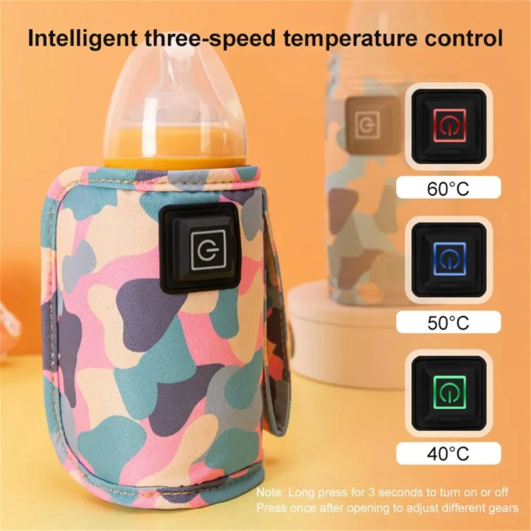 Color: Blue - Baby Bottle Warmer 3-speed adjustment Baby Bottle Cup Warmer Car Portable USB Bottle Warmer Baby and Children Outdoor Travel