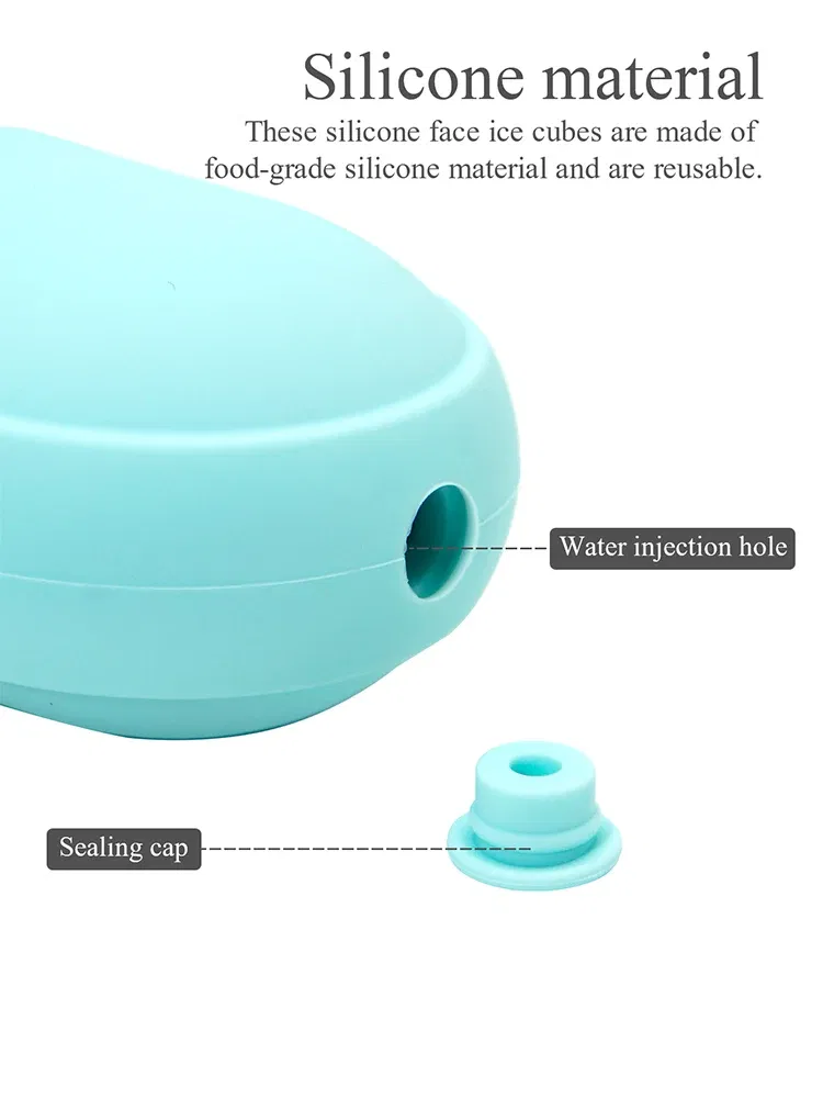 Color: Pink - Silicone Ice Cube Trays Beauty Lifting Ice Ball Face Massager Contouring Eye Roller Facial Treatment Reduce Acne Skin Care Tool