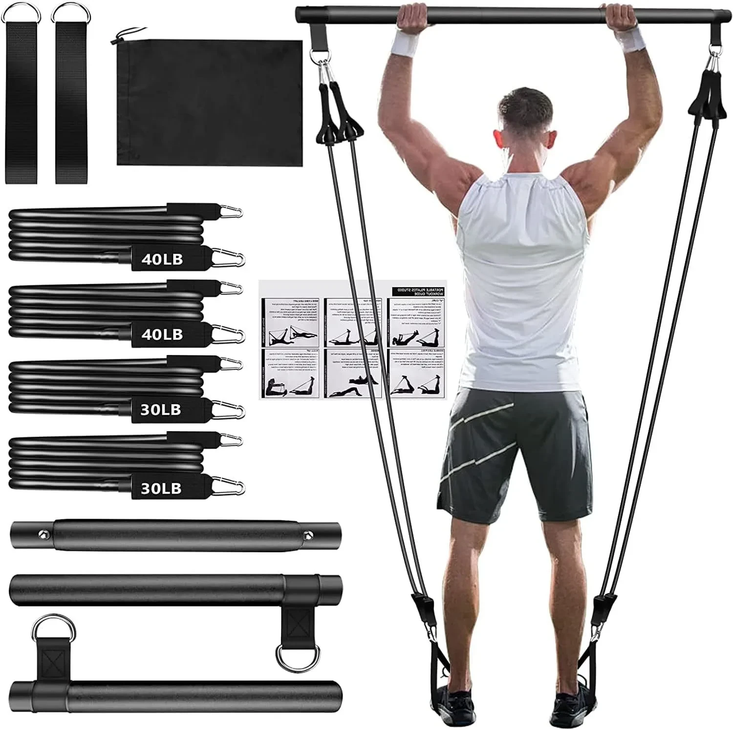 Pilates Bar Kit with Resistance Band