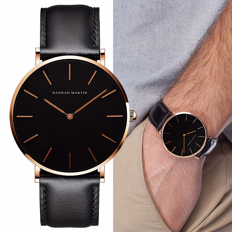 HANNAH MARTIN Men'S Watch Ultra-Thin 6.9Mm Easy Dial Fashion Business