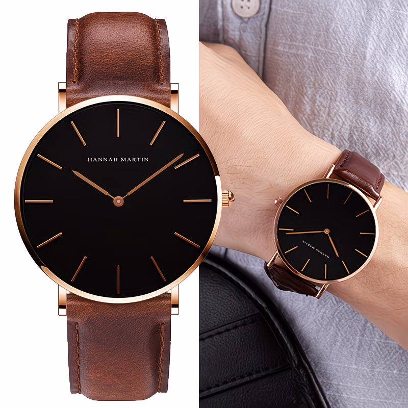 HANNAH MARTIN Men'S Watch Ultra-Thin 6.9Mm Easy Dial Fashion Business