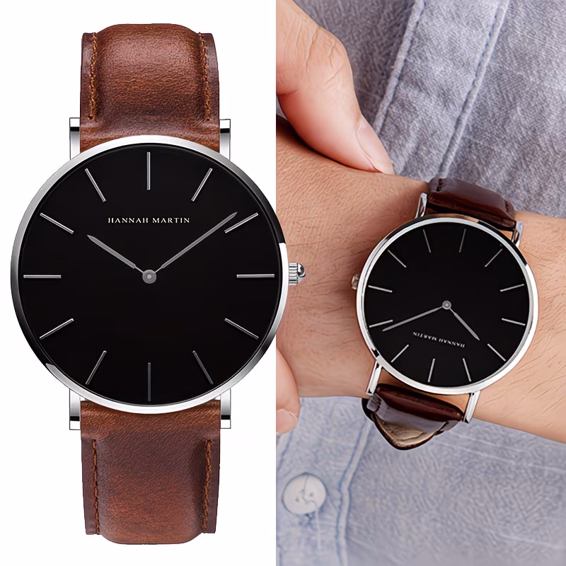 HANNAH MARTIN Men'S Watch Ultra-Thin 6.9Mm Easy Dial Fashion Business