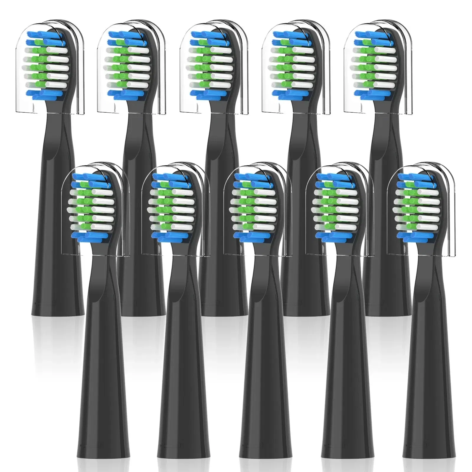 Color: Ivory - 10PCS Fairywill FW-E11 E10 E6 D7S Electric Toothbrush Replacement Brush Heads,Compatible with fairywill E11 Electric Toothbrush