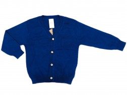 Cotton Cardigan Knitted Navy Boat