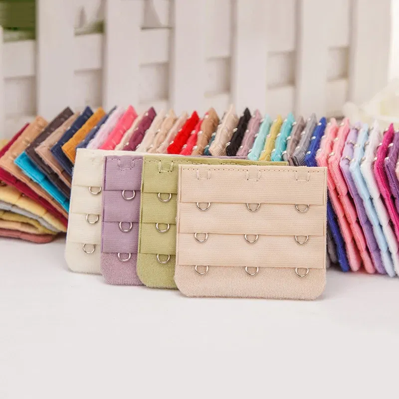 Color: DULL - 3Pcs 5cm Back Bra Extender Clip Extension 3 Row 3 Button Bra Strapless Extensions Women's Underwear Expander Bra Lengthen Hook