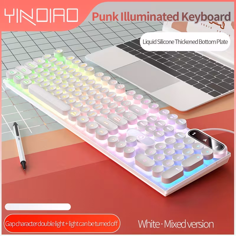 YINDIAO Computer Wired Keyboard E-sports Game Home