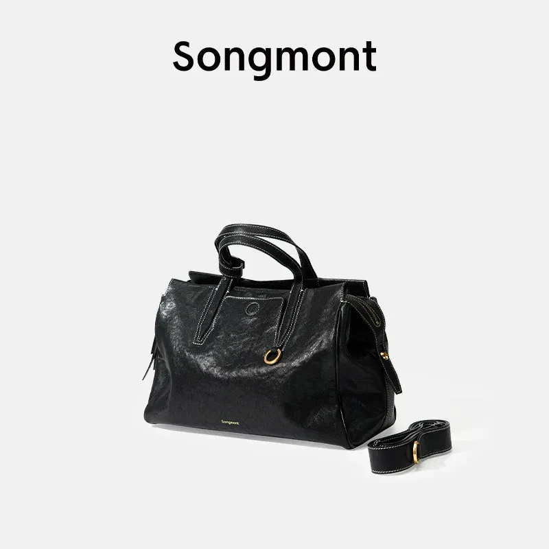 Color: Khaki - Songmont Tracing Collection Briefcase, Full-Grain Leather Travel Laptop Bag for Work Commute