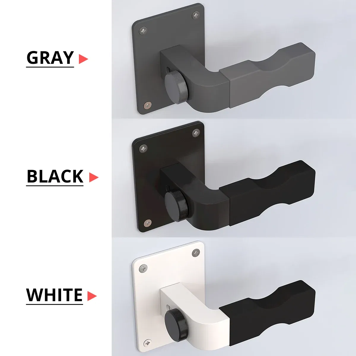 Color: WHITE - Adjustable Wall Mount Holder for Shark Dyson Airbot Haier Vacuum Cleaner Adhesive No Drilling or Drill Wall Hanger Black Gray