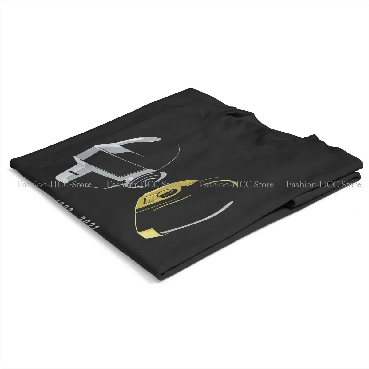 Color: WHITE, Size: S - Daft Punk Electronic Music Band Polyester TShirts Tribute Helmet Art Essential Distinctive Women's T Shirt Hipster Tops