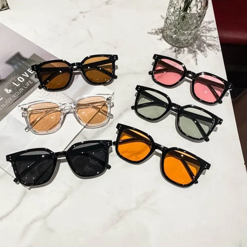 Lenses Color: Blue, Ships From: CN, Frame Color: MULTI - High-Quality Square Men Women Sunglasses Fashion New Meter Nail Hip Hop Sun Glasses Retro Sunglasses for female male