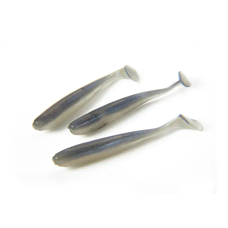 Color: Burgundy - 5Pcs/lot 65mm 1.8g Wobblers Fishing Lures Swimbaits Silicone Soft Bait Double Color Carp Artificial Soft Lure
