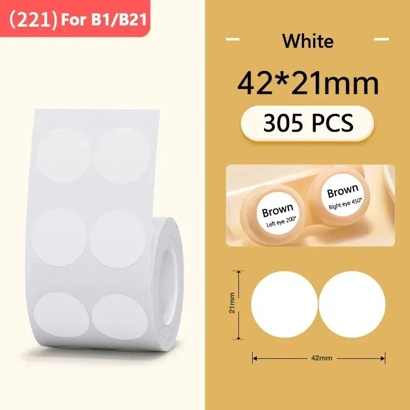 color: MAIZE - Niimbot Mini Printer Thermal Wire White/ Cable/Color/Round Sticker Self Adhesive Waterproof Sticker For B1 B21 B203