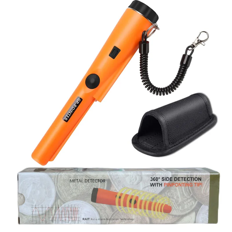 Metal Detector Pinpointer,Partial Waterproof Handheld Convenient Pin Pointer Wand with Holster, 360?°Scanning Locating Gold  Coin