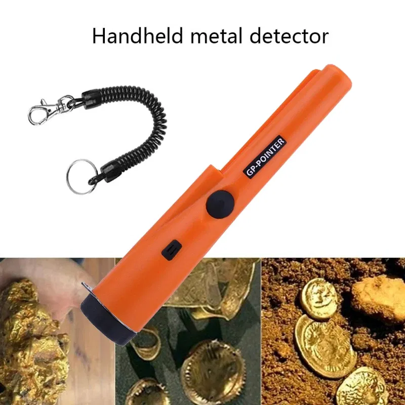 Metal Detector Pinpointer,Partial Waterproof Handheld Convenient Pin Pointer Wand with Holster, 360?°Scanning Locating Gold  Coin