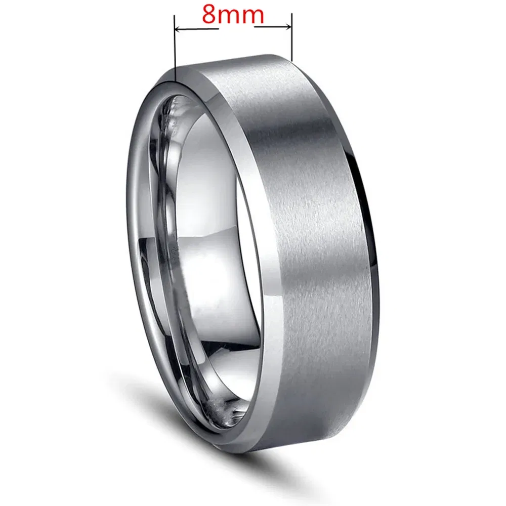 Main Stone Color: Black, Ring Size: 9 - JUCHAO Classic Ring Men Titanium Black Men Jewelry Wedding Bands Boyfriend Gift Dropshipping
