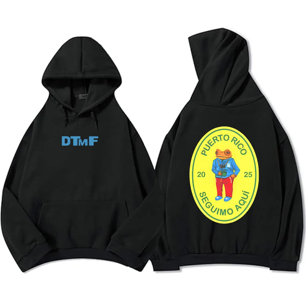 Color: Red, Size: XL - DTMF Deb?­ Tirar Más Fotos 2025 New Album Hoodies Bad Bunny Singer Printing Sweatshirts Men Women Clothing Sudaderas Hombre Male