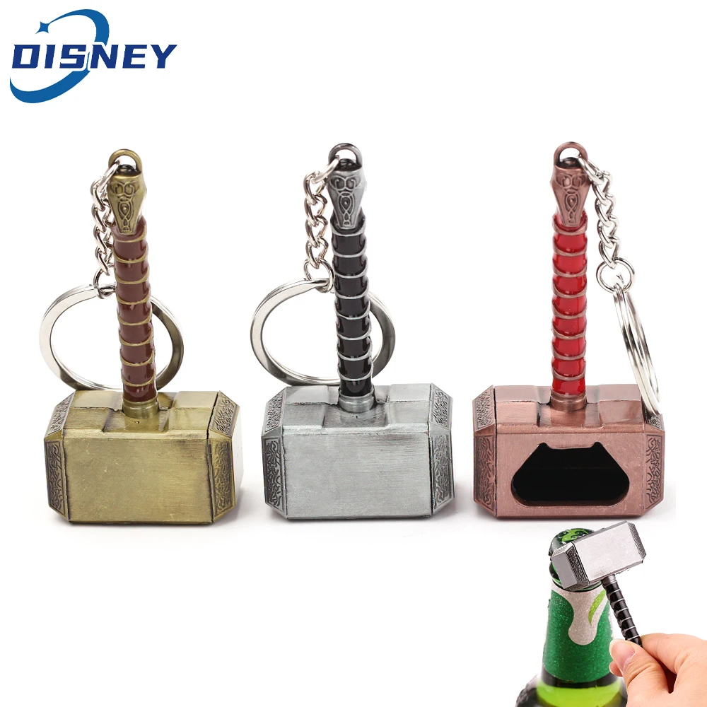 Color: WHITE, Ships From: CHINA - Avengers Thor's Hammer Pendant Keychain Superhero Thor Odinson Opener Beer Bottle Openers Keyring Accessories