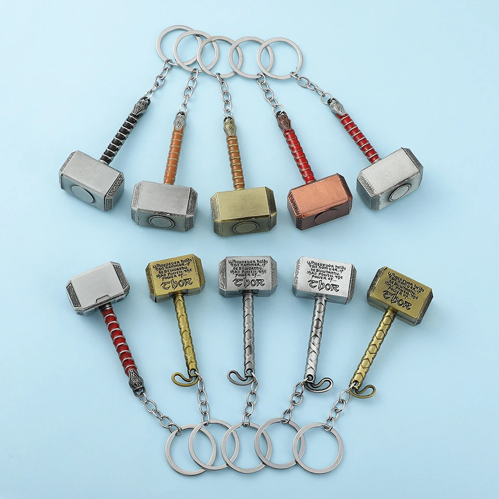 Color: WHITE, Ships From: CHINA - Avengers Thor's Hammer Pendant Keychain Superhero Thor Odinson Opener Beer Bottle Openers Keyring Accessories