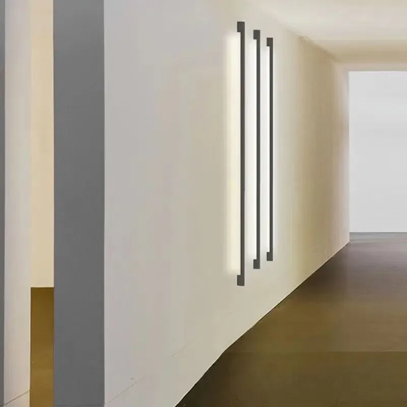 Modern Minimalist Long Wall Lamp LED Wall Mounted Light Indoor Living Room Bedroom Background Lamp Home Decora Fixtures 110/220V