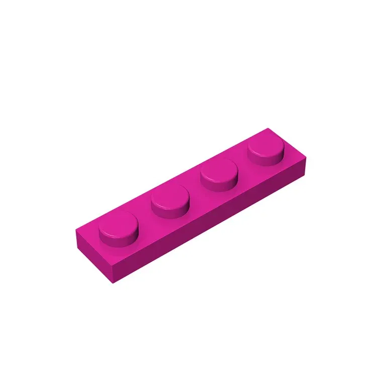 Color: NAVY - Gobricks 10PCS MOC Bricks Parts Plate 3710 1x4 Compatible Assembles Particles For Building Blocks DIY Bricks Educational Toys