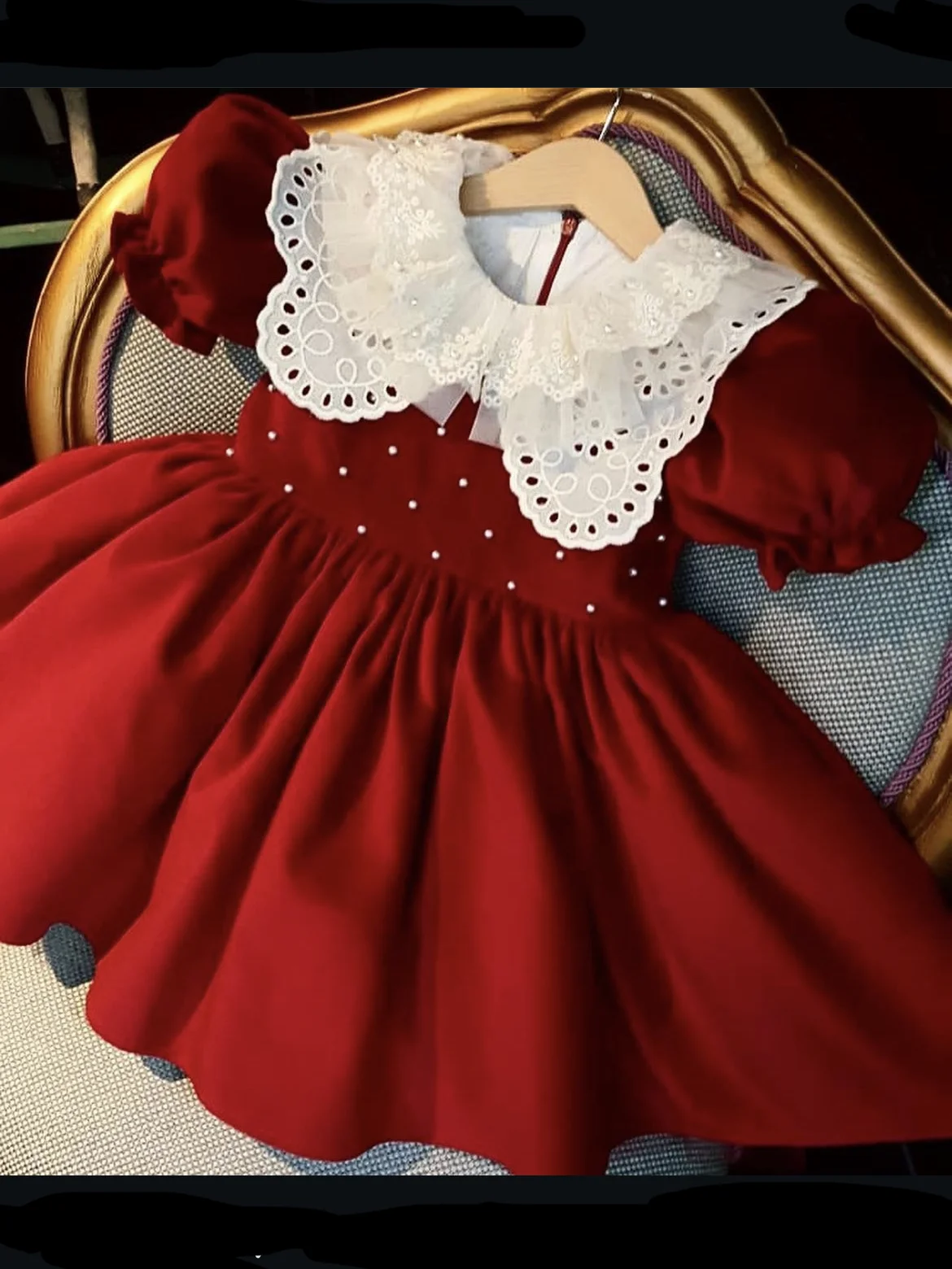 Color: Brown, Kid Size: 8 - 0-12Y Baby Girl Autumn Burgandy Turkish Vintage Princess Dress for Birthday Photography Holiday Party Eid Christmas C82