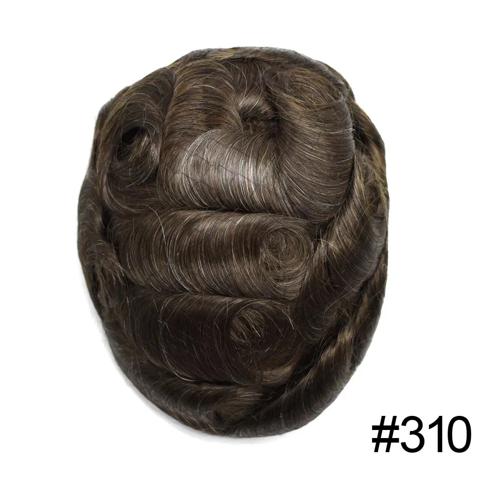 Toupee Color: 310#, Toupee Density: 100%, Length: 6 inches, Ships From: CHINA, Toupee Size: 8x10 - Men Toupee Hair Systems Ultra Thin Skin 0.06MM V-LOOP Capillary Prosthesis Invisible Hairline Real Human HairPieces Hair Units