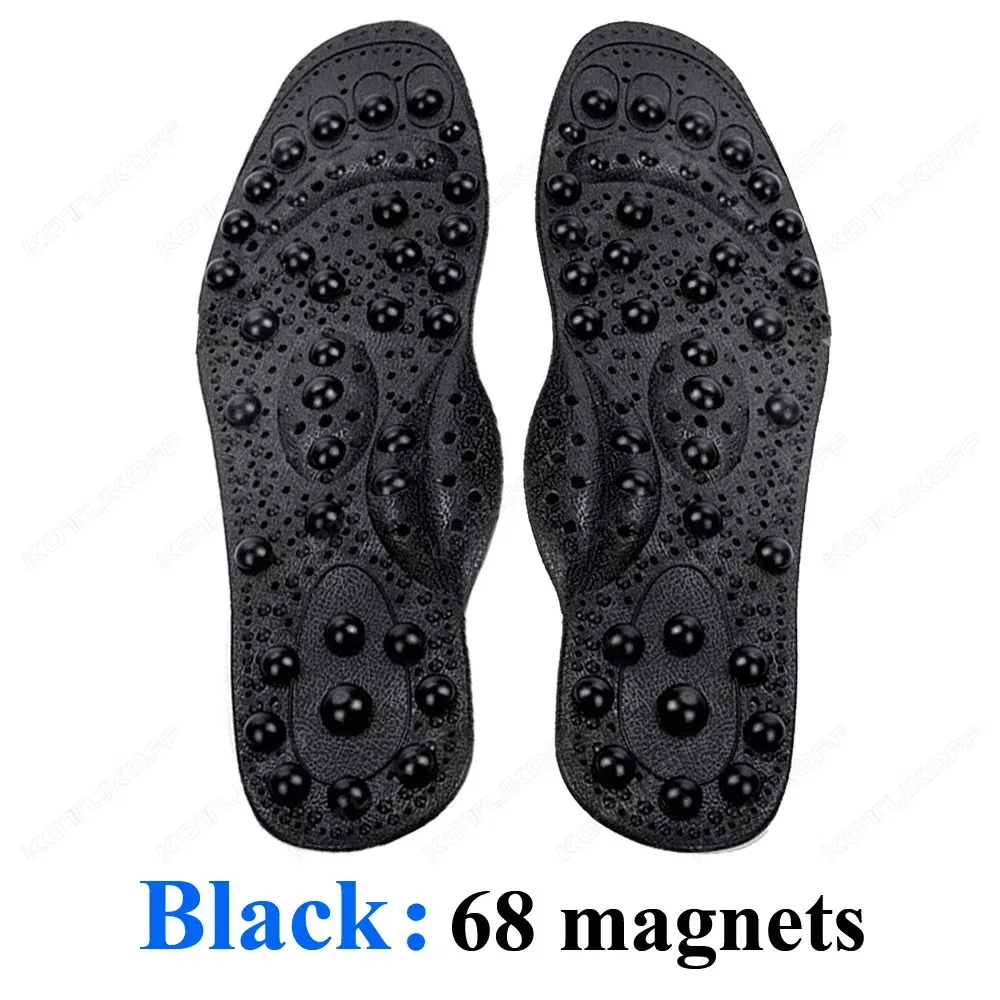 Color: Gold, Shoe Size: 0 - Magnetic Therapy Massage Insoles For Shoes Foot Acupressure Enhanced Magnetic Insole Point Therapy Feet Body Detox Insert Pads
