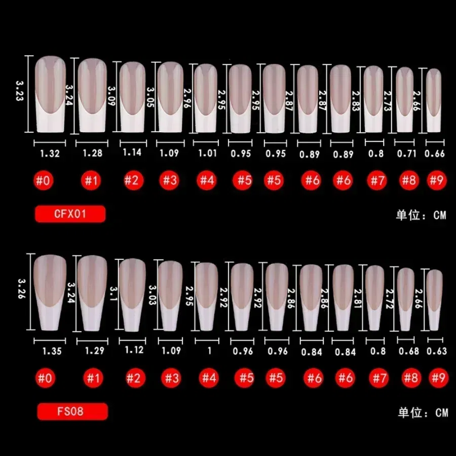 Color: WHITE - 24Pcs/bag French False Nails Frosted Press on Fake Nail Tips Full Cover Artificial Fingernails Ballet Detachable