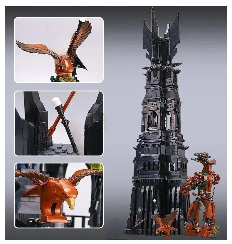 New product 2359pcs Lord of the Rings Osank Tower Black Tower 10237 Building Blocks Difficult Toy Boy Birthday Children's Gift