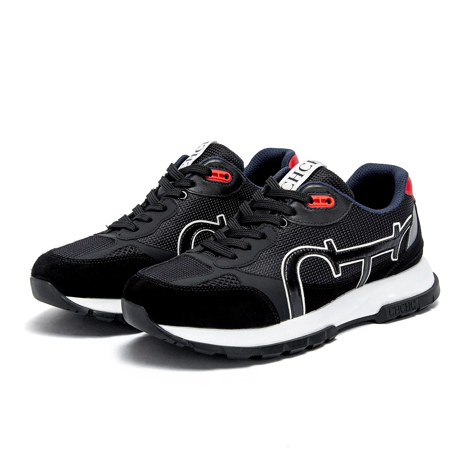 CHCH Men's Tennis Shoes - New Cow suede Mesh Splicing Men's Outdoor Sports Shoes - Bone Correction