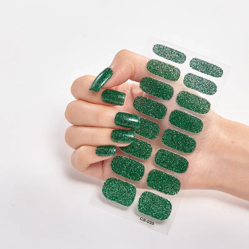 Minimalist Design Fashion Nail Polish Glitter Series Powder Sequins Self Adhesive Nail Sticker Nail Sticker Set Nail Decoration